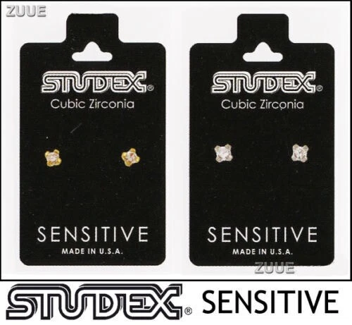 BRINCOS HIPOALERGÊNICOS STUDEX SENSITIVE 2mm FASHION ZIRCÔNIA CÚBICA  - Imagem 1 de 1