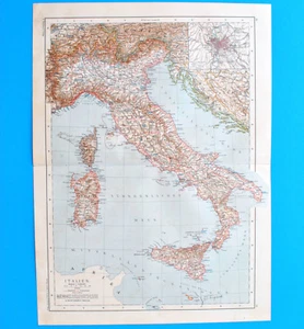 Italia | Mapa histórico alrededor de 1910 | 1:2800000 Hartleben's Verlag - Imagen 1 de 1