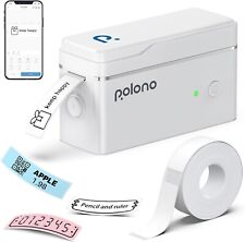 POLONO P31S LABEL Maker Machine with Tape, CASE Portable Thermal Printer, Case