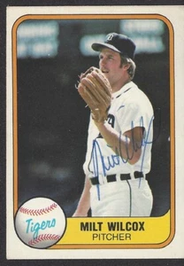 Fleer #465 Milt Wilcox 1981 autografiado - Tigres de Detroit - Imagen 1 de 2