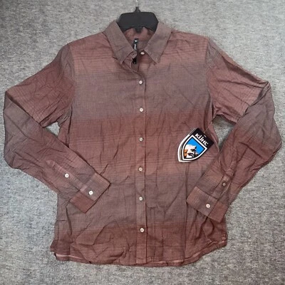 Camisa Top Blusa Kuhl Strata Manga Larga Abotonada Transpirable Canela Talla S $89 Foto 1 de 4