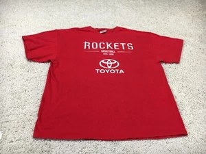 Houston Rockets Shirt Mens Extra Large Red NBA Basketball Cotton Toyota Sport - Picture 1 of 15