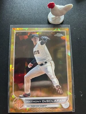 2022 Topps Chrome Sapphire Baseball Anthony DeSclafani Gold /50 Giants - Image 1 of 2