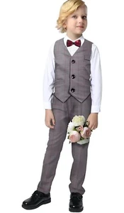 Toddler Boy Dress Clothes, Kids Suits Sets, Toddler Wedding Outfit, - Picture 1 of 6