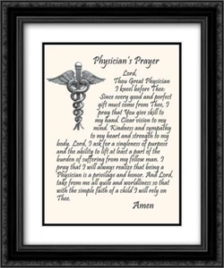 Impresión artística enmarcada negra A Physicians Prayer 2x mate 15x18 de Thomas Simmons - Imagen 1 de 2