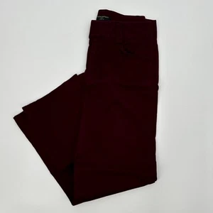 Pantalone Banana Republic donna 2 bordeaux elasticizzato gamba dritta doppio bottone - Foto 1 di 12