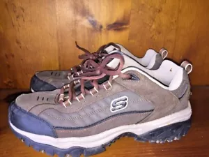 SKECHERS Sport Leder Sport Wandern Arbeit Sneaker Lo Top Herren Schuhe Gr. 12 👣b1 - Bild 1 von 8