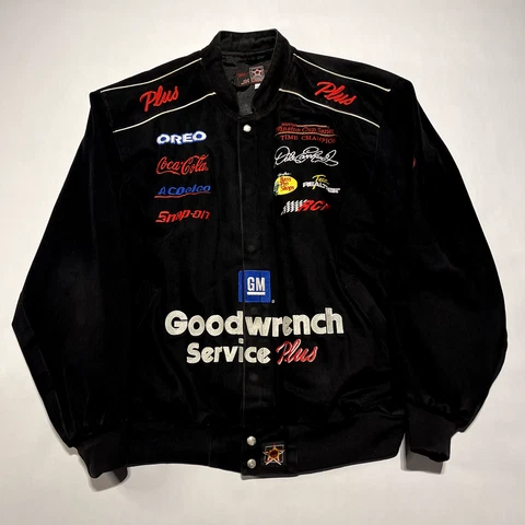 Vintage JH Design Dale Earnhardt #3 Goodwrench Winston Cup Racing Jacket X-Large Cover