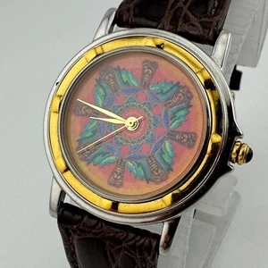 Vintage Athenee Du Geneve Quartz Watch Unisex Dual Tone Steel Leather New Batter - Picture 1 of 6