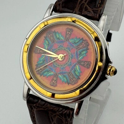 Винтажные кварцевые часы Athenee Du Geneve унисекс двухцветная сталь кожа новый аккумулятор - Изображение 1 из 4