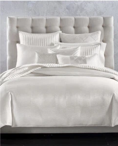 Hotel Collection Channels Internal Ties Zipper Close Full/Queen Duvet Cover $420 - Picture 1 of 12