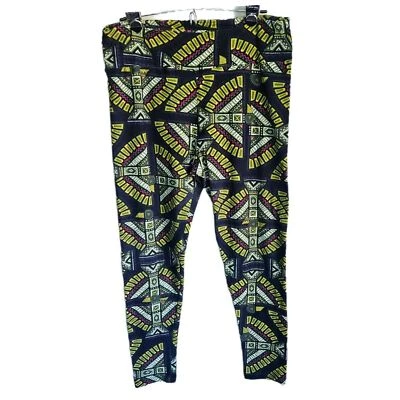 Lularoe Geometric Patterned Leggings Women's Tall and Curvy OS Stretchy Aztec - Image 1 of 4
