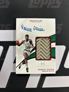 2018-19 Panini Immaculate Basketball Robert Parish Sneaker Shoe Swatch Auto /5 - Picture 1 of 6