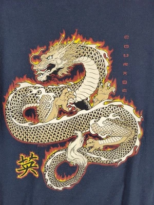 Camiseta sin mangas de colección Crazy Shirts Hawaii Fire Dragon Serpiente brillo con detalles L para hombre Foto 1 de 4