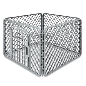 4-Panel Pet Playpen, 24”H Dog Fence with Door for Indoor and Outdoor Use - Picture 1 of 8