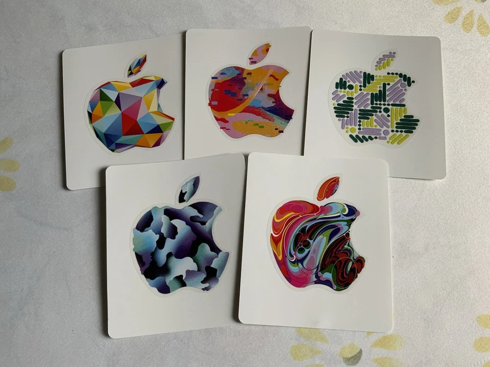 Apple Aufkleber von Apple Gift Card - Bunt - 5 Stück Ungeklebt - Bild 1 von 1