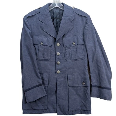 Vintage Airforce US Military Blazer Jacket Dress Uniform Navy Blue Classic 60's - Image 1 of 4