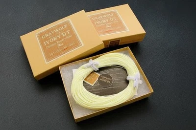 DT Fly Line – 象牙色 – 80 英尺 – 0 瓦 1 瓦 2 瓦 3 瓦 – 双锥形 – Graywolf 象牙色 DT — 第 1/2 张图片