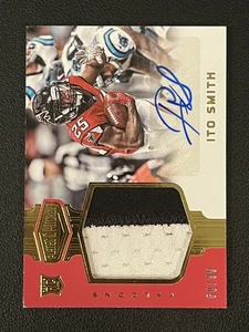 Ito Smith 2018 Panini Plates & Patches Relic Auto /99 221 Rookie RC Falcons - Picture 1 of 1