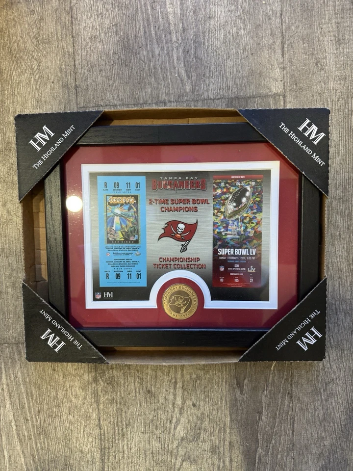 Colección de boletos de barco champio réplica de The Highland Mint Buccaneers. 12”x10” Foto 1 de 1