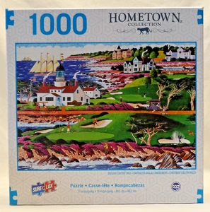 Sure-Lox 1000 Piece Puzzle Hometown Collection - Pacific Cove Golf Course - Picture 1 of 4