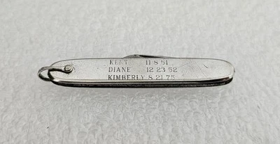 Vintage IMPERIAL PROV. R.I. U.S.A  Pocket Knife Two Blades Silver Engraved AS-IS - Image 1 of 4