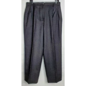 Women's Charcoal Dress Pants Wool Wide Leg Vintage Jones New York Size 14 - Picture 1 of 8