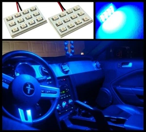 2 Ultra blue 12 LED interior dome map light SMD panels Xenon bulbs HID lamp #A2 - Picture 1 of 8
