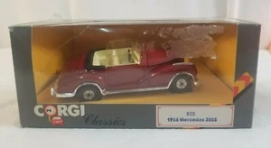 Corgi 1956 MERCEDES BENZ 300S # 805 Die Cast 1/43 Wine Red Car w Box - Picture 1 of 11