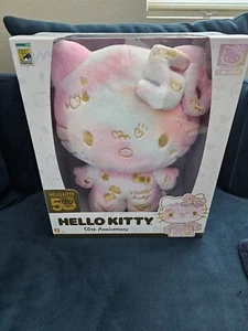 2024 SDCC Exclusives JazwaresHello Kitty 50th Anniversary Plush NEW 1 of 1000 - Picture 1 of 4