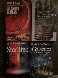 Lot 4 Romans SF Star Trek Galactica Sables De Mars Arthur Clarke 