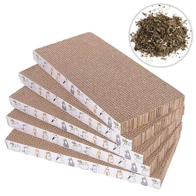2x 5x Cat Scratch Pad Cat Scratcher Cardboard with Catnip Reversible Recyclable - Image 1 of 4