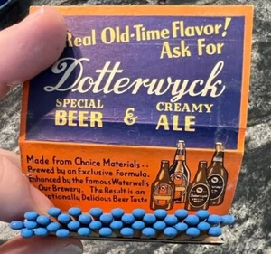 FULL UNSTRUCK DOTTERWYCK BEER PACK MATCHES MATCHBOOK EMPIRE STATE BRG OLEAN NY - Picture 1 of 5