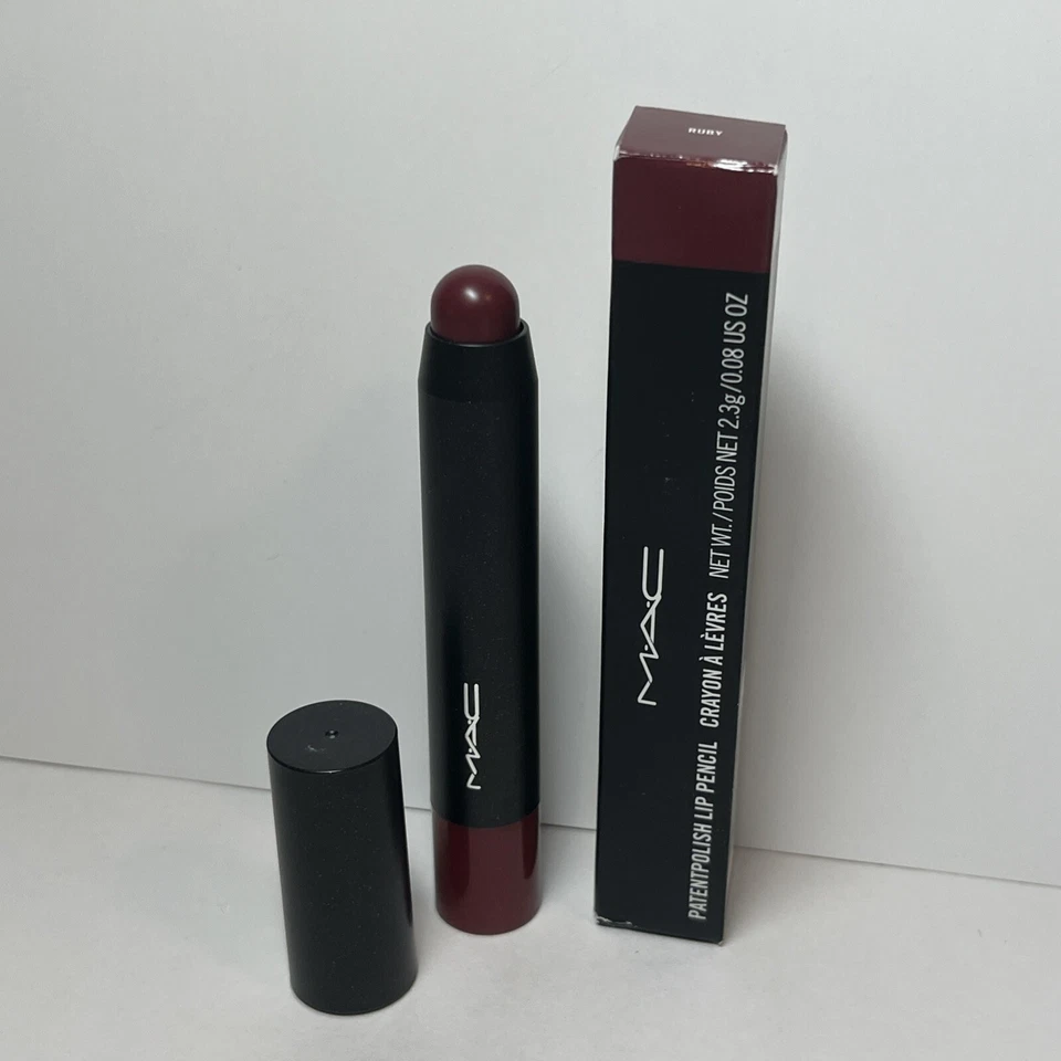 Mac Patentpolish Lip Pencil Ruby 100 Authentic Christmas