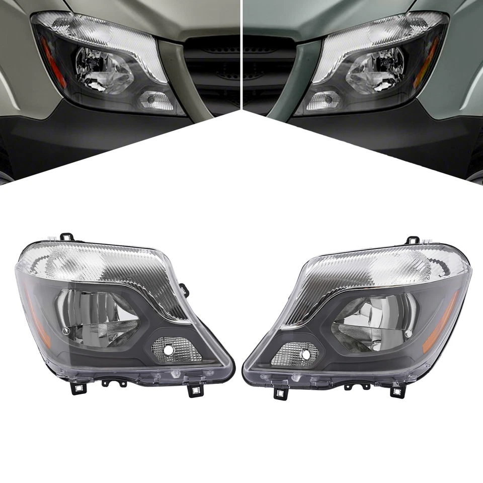 Headlight Set For 2014-2018 Mercedes Benz Sprinter 2500 3500 Left and Right 2Pcs - Image 1 of 4