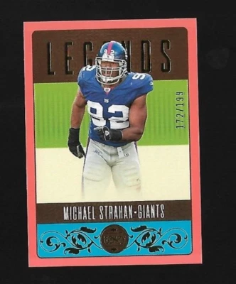 2023 Panini Legacy Michael Strahan Orange Parallel 172/199 NY Giants - Image 1 of 2