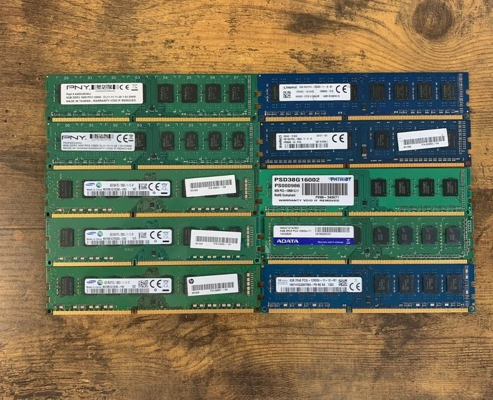 LOTE A GRANEL DE 10x UNIDADES de 8GB DDR3 Desktop RAM SAMSUNG, HYNIX etc. (10x) - Imagem 1 de 1