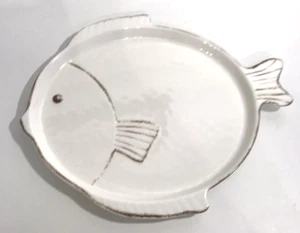 Sigrid Olsen Home Serving Platter Tray Melamine Fish Shape 12 x 9.5 Inch - Picture 1 of 7