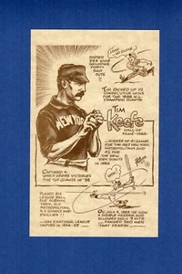 #29 TIM KEEFE, Giants~Trojans~Mets~Phils ~ 1977 Bob Parker Baseball Hall of Fame - Picture 1 of 4
