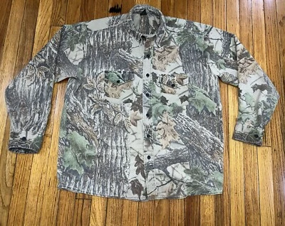 Camo Gear Realtree Camo Long Sleeve Cotton Shirt Men's XL Made in USA - Image 1 of 4