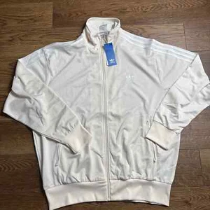 Adidas Adicolor Classics Firebird Track Jacket IR9892 Beige White Mens Zip - Picture 1 of 3