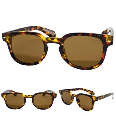 Herren Damen Klassisch Elegant Vintage Retro Stil Sun Brille Quadrat Schildkröte - Bild 1 von 4
