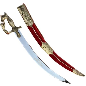 RED TEGA- INDIAN WEDDING TALWAAR, GROOM SWORD, UNIQUE COLLECTION - Picture 1 of 8