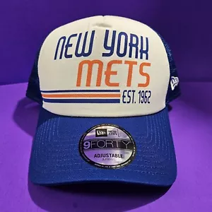 NEW Men's New Era 9FORTY MLB New York Mets Hat Snapback Adjustable Cap Trucker - Picture 1 of 9