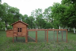 120'' Chicken Coop w/Run Cage Outdoor Hen House Hutch Poultry Pet Wooden Nesting