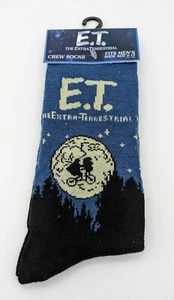 NEW ~ UNIVERSAL ~ E.T.~THE EXTRA-TERESTRIAL ~ CREW SOCKS ~ MEN'S SHOE SIZES 6-12 - Picture 1 of 2