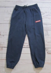Levi's Joggers Blue Elastic Waist Cuffs Sweatpants Spellout Boys Size Small 8-10 - Picture 1 of 9