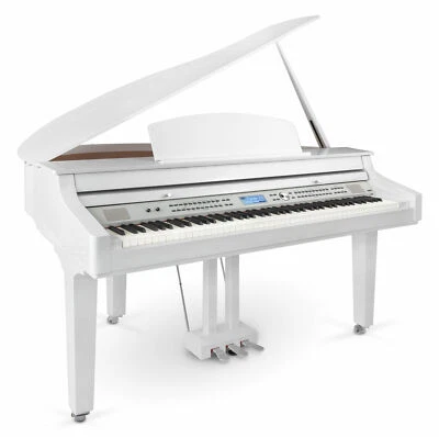 Pianoforte a Coda Digitale 88 Tasti Ruvidi 1200 Suoni USB MIDI Bluetooth Bianco - Immagine 1 di 4