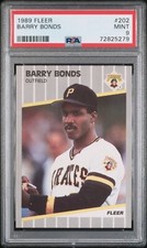 1989 Fleer Barry Bonds #202 PSA 9 MINT Pittsburgh Pirates