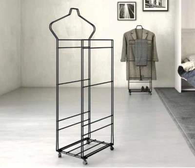 ATTACCAPANNI DA TERRA C/RUOTE IN METALLO IN 4 COLORAZIONI - Immagine 1 di 2